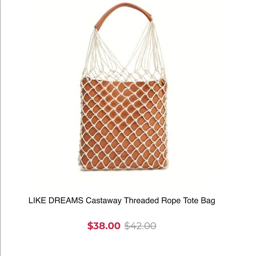LIKE DREAMS Castaway Threaded Rope Tote